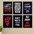 6 PC Motivating Quote Wall Decor Cardboard Phototiles Inspiring Elegant And Unique Decorative Home And Office Art