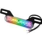RGB Motorcycle License Plate Light Bar – Chasing LED 12V Slim RGB LED Plate Bar for Motorcycles