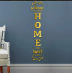 Acrylic Mirror Wall Decoration | “Welcome To Our Home” Elegant Entrance Décor Sticker (12x60 Inches)