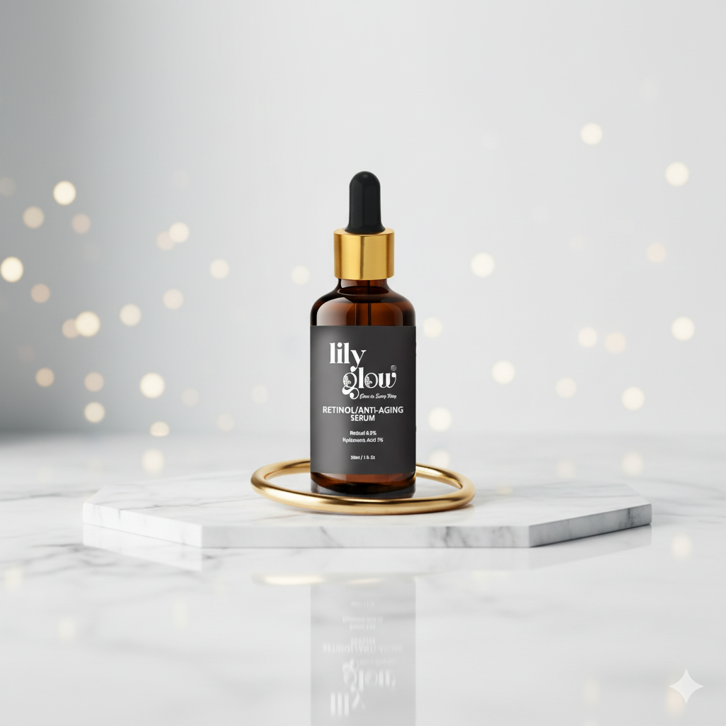Lily Glow Retinol Anti-Aging Serum for Face – Wrinkle Repair, Skin Tightening & Night Care (30ml)