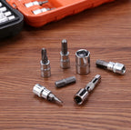 46-Piece Socket Wrench Set – Complete Ratchet & Bit Tool Kit