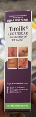 Timilk Regenscar Stem Cell Scar Gel – Triple-Action Formula for Old & New Scars, Surgical Marks, and Skin Renewal (15ml)