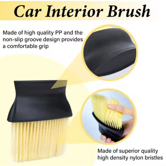 Car Interior Cleaning Brush Durable Quality Comfortable Grip Reliable Performance Effective Dust Removal