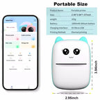 Mini Portable Thermal Printer | Wireless Bluetooth Pocket Photo Printer | 1 Paper Roll Included | Random Colour