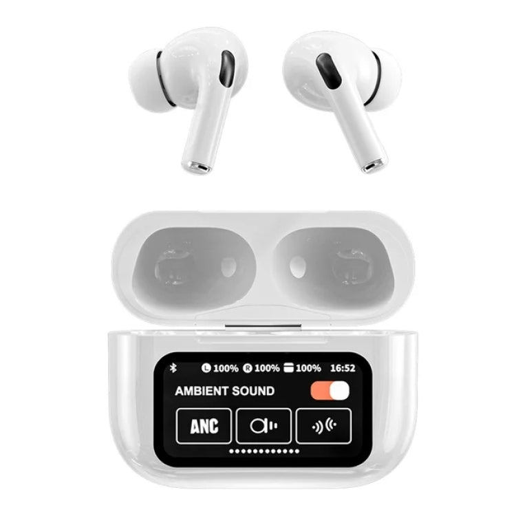 A9 Pro Earbuds ANC/ENC Touch Screen Display Noise Reduction Wireless Earbuds For Android &amp; iOS | A9 Pro | A9 Pro Apple Airpods ANC/ENC Zhongkelqnxun Touch Control Bt 5.4 Earbuds