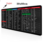 Keyboard Mouse Mat - Shortcut Key Pattern Mouse Keyboard Pad,Extra Large Keyboard Pad with Office Software Shortcuts Pattern,Computer Non-Slip Mat for Desk PC, Laptop,Office (C, L: 900 * 400 * 3mm)