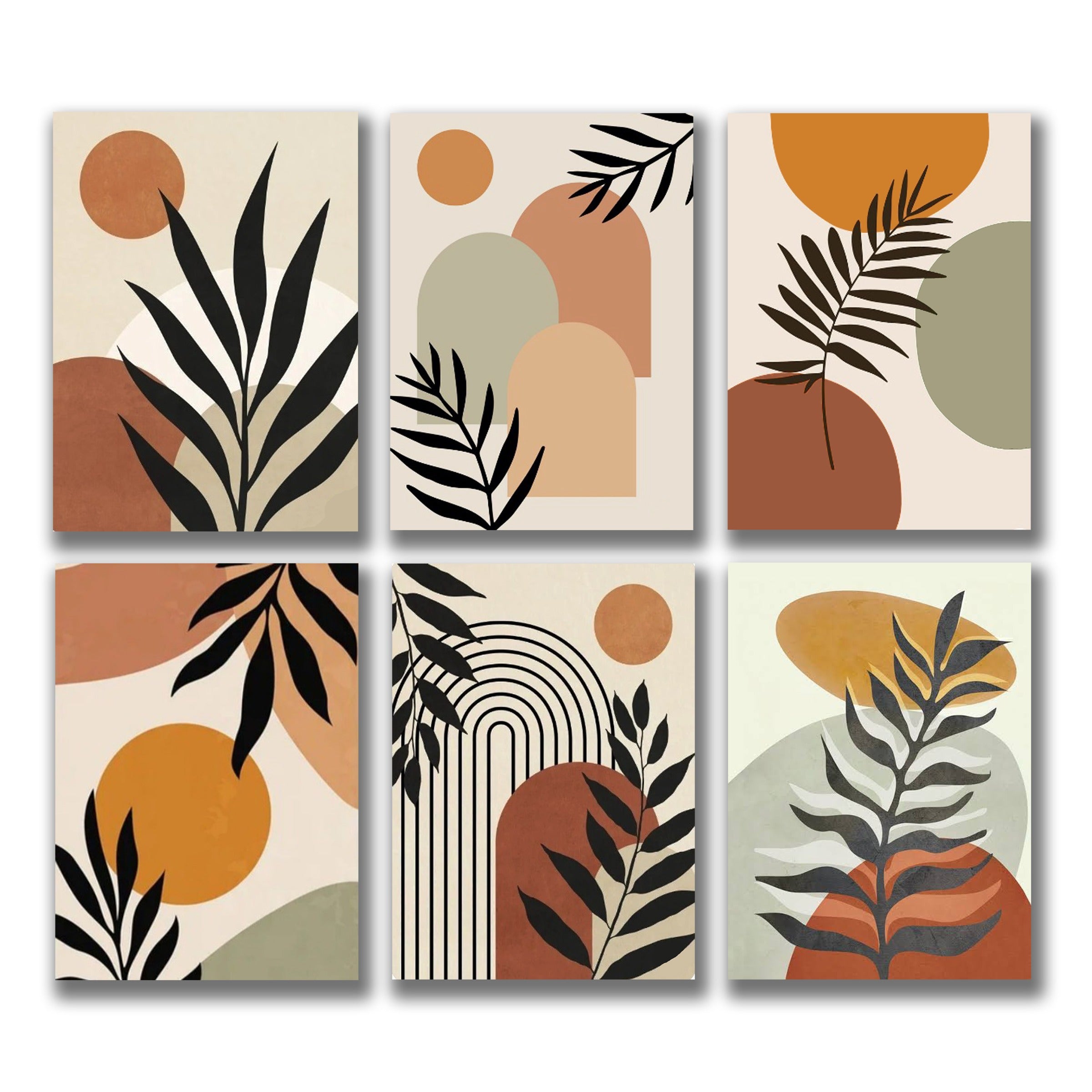 Set of 6 Premium Wall Art Photo Tiles – Modern Home Decor Sets 8x11