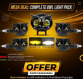 Universal Owl Fog Light & 4 Owl Indicator Set for 70CC, 125CC, and Universal Motorcycles