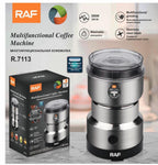 MULTI PURPOSE ELECTRIC COFFEE GRINDER AUTOMATIC COFFEE SPICE BEAN GRINDER STAINLESS STEEL RAF - 150Watts