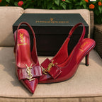 YSL Inspired Slingback Heels Providing Elegant Style With Sophisticated Look Durable Quality Comfortable Wear