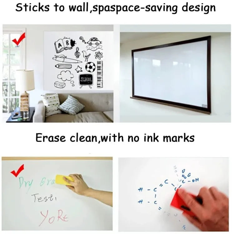 Artisan - Dry Erase Whiteboard Sticker Vinyl Sticker, Self-adhesive &amp; reusable White Board Peel Stick for School,Office,Home,Kids Drawing with 2 erasable markers(good quality )