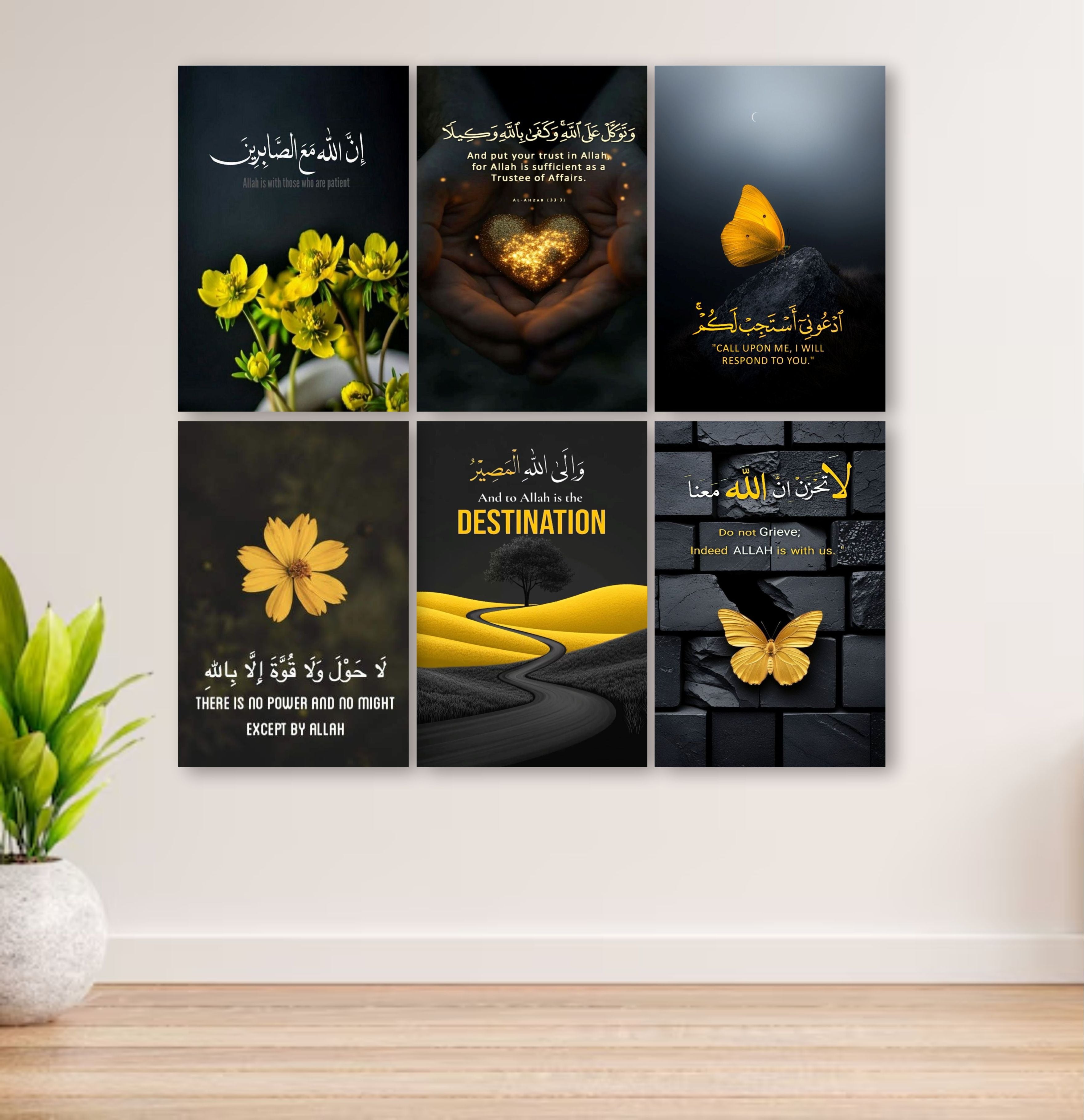 Set of 6 Premium Wall Art Photo Tiles – Modern Home Decor Sets