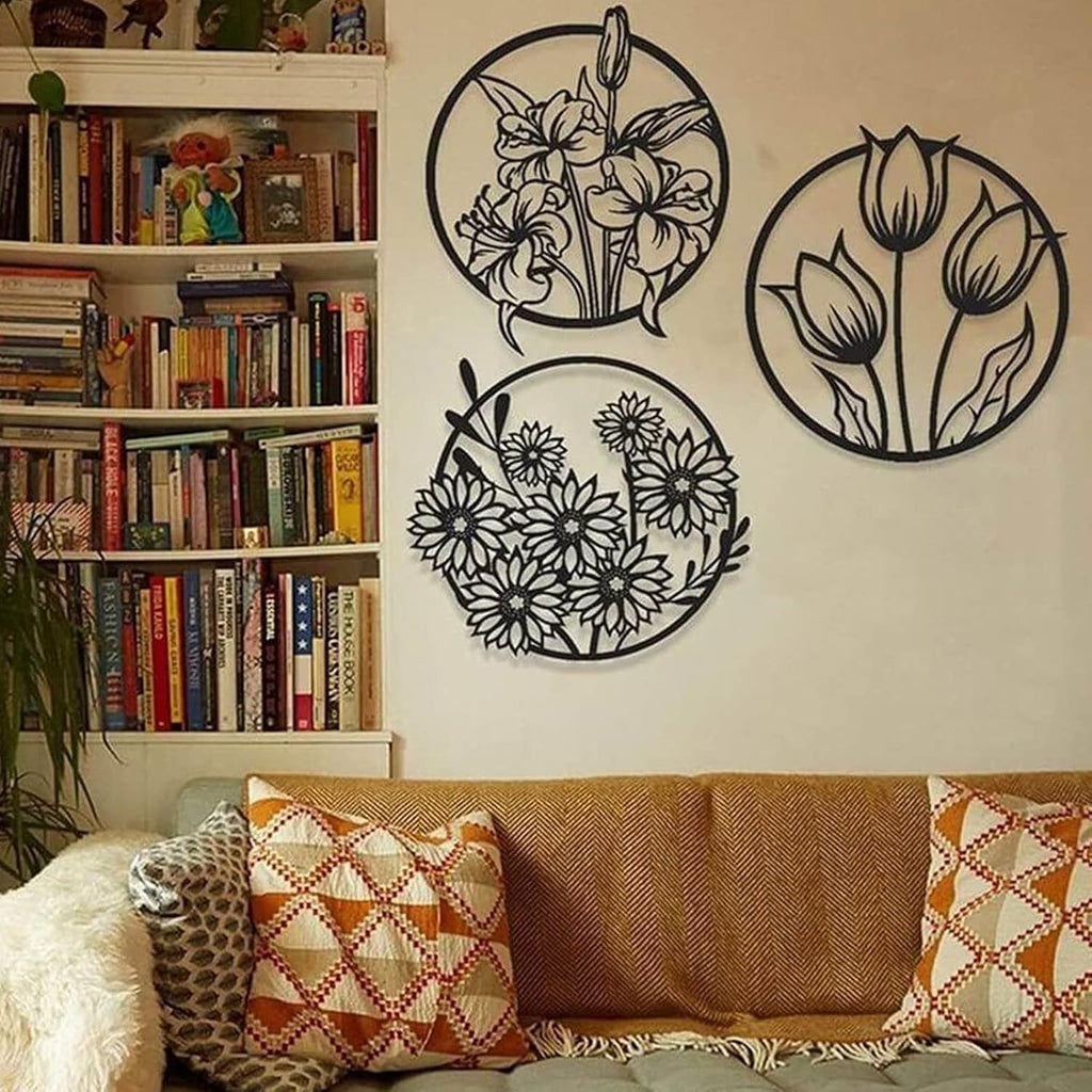 (3 pcs set )3D floral abstract Wooden Wall Art &amp; Home Decoration /  Item Home Décor Home Room &amp; Wall Decor Wall Art