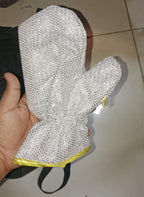 Heavy-Duty Wire Scrubber Dishwashing Mitts – Heat Resistant Steel Wire Cleaning Gloves for Pots, Pans, Grills, and Kitchen Tasks