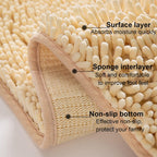Nonslip water absorbent MicroFiber  door away mats 40x60cm (random color)