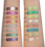 Glitter Butter Sparkle Eyeshadow Palette 9 in 1 Kit for Eye Makeup Shimmer Highlighter Metallic Eye Shadow, Rainbow Eyeshadow Pallets