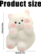 Squishy Stress Relief Funny Novelty Cute Animals Stress Relieving Fidget for Boys Girls Birthday Party Gifts Anxiety&Relaxation for Kids Teenage (White)