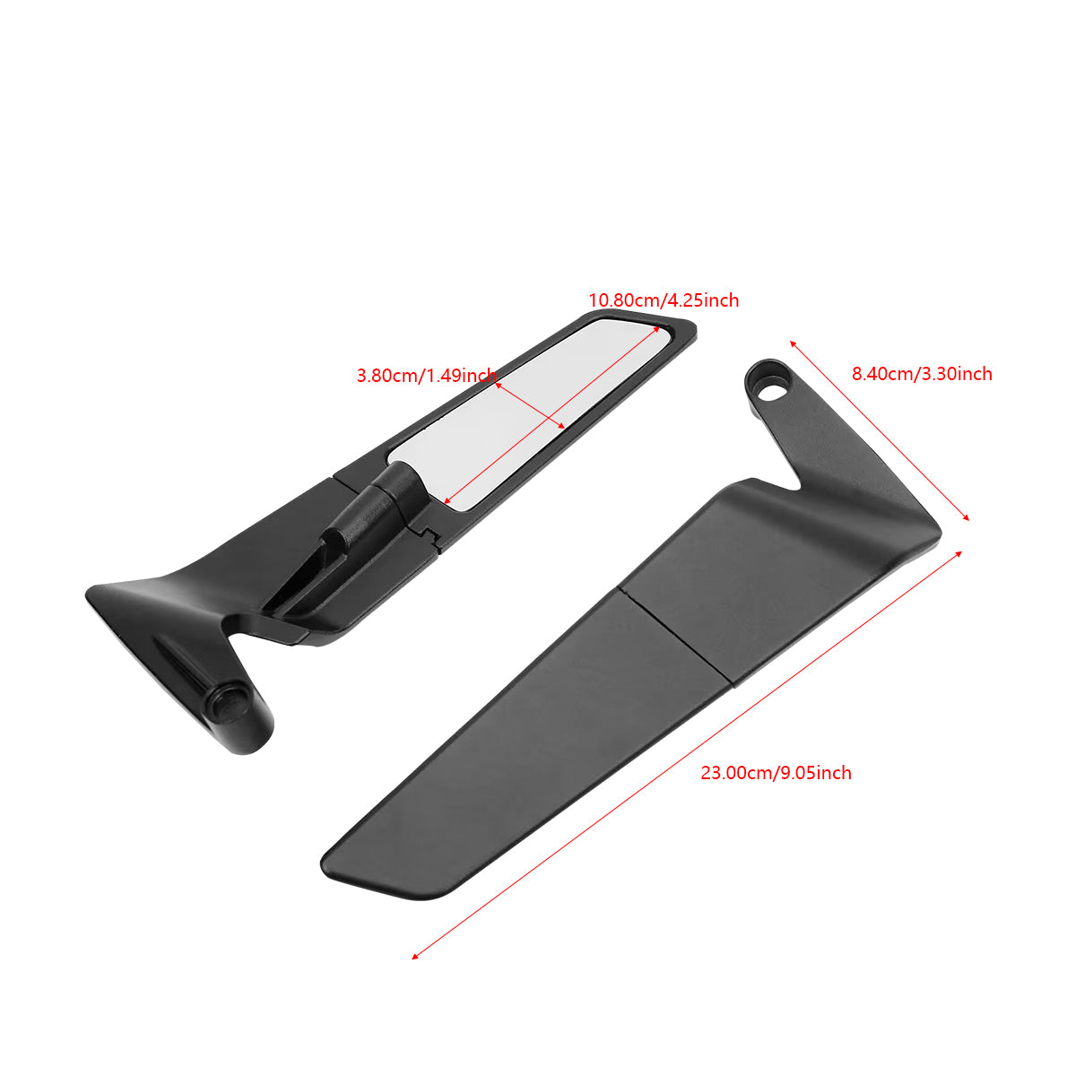 Universal Aerodynamic Rotary Adjustable Motorcycle Wind Wing Rearview Mirrors