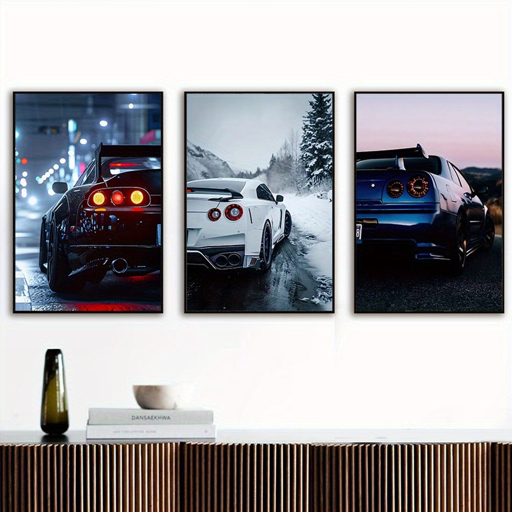 Set of 3 Premium Wall Art Photo Tiles – Modern Home Decor Sets 8x11