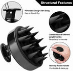 1 Piece Scalp Massager Shampoo Brush – Silicone Hair Scalp Scrubber for Deep Cleaning & Relaxing Massage (Multicolor, Pack of 1)