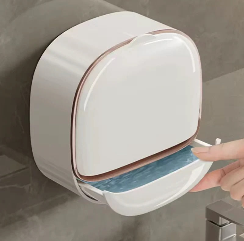 Wall Mounted Soap Holder with Drain Tray – Waterproof Stylish Soap Dish for Kitchen & Bathroom (Random Color)