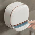 Wall Mounted Soap Holder with Drain Tray – Waterproof Stylish Soap Dish for Kitchen & Bathroom (Random Color)