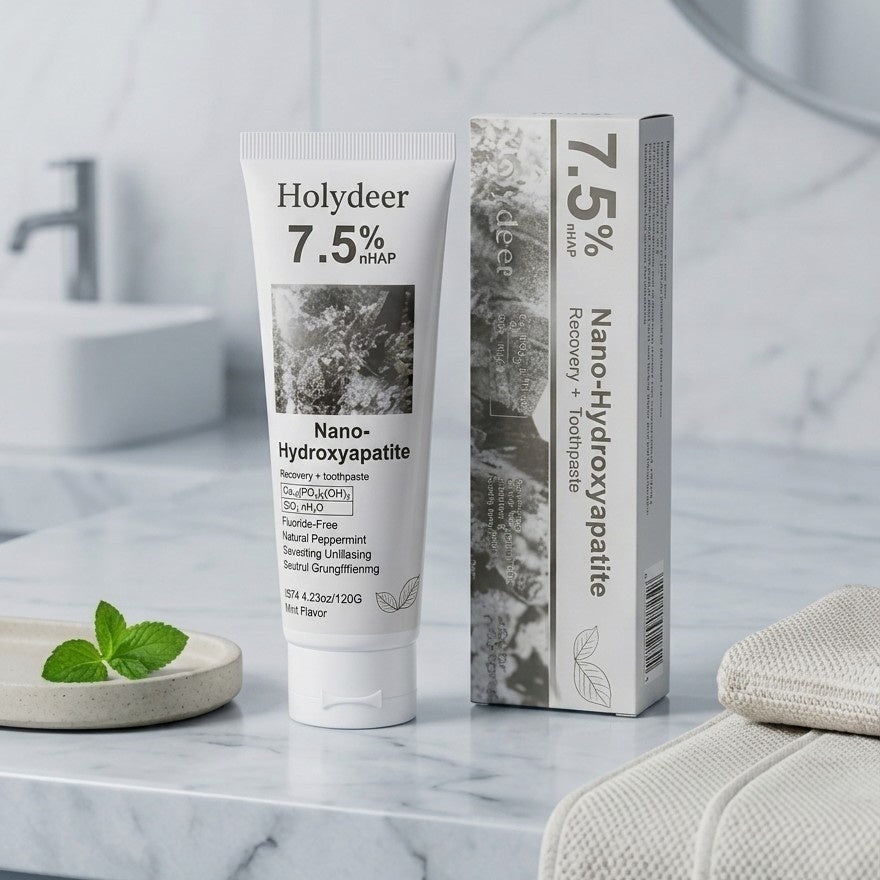 Holydeer Recovery Toothpaste | 7.5% Nano-Hydroxyapatite For Enamel Repair & Whitening 120g