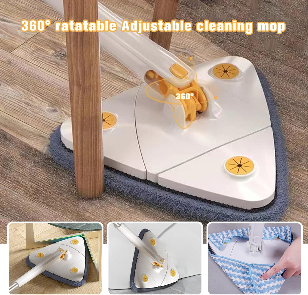 Royal's Triangle Shaped Microfiber Mop –Self-Wringing Floor Dust Mop