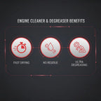 THREE GUYS Engine Cleaner & Degreaser | Foaming Formula | German Engineered Fast-Dry Spray (250ml)
