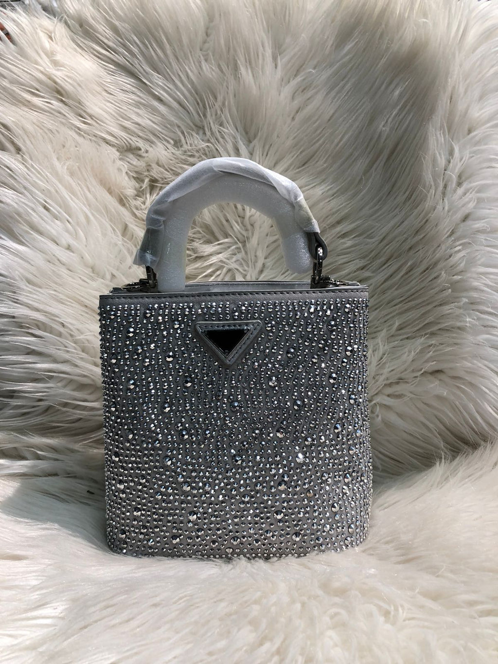 Luxury Rhinestone Mini Handbag for Women (8 × 7 Inches) – Stylish Sparkling Party Purse | Elegant Top Handle Bag for Weddings & Events (without box)