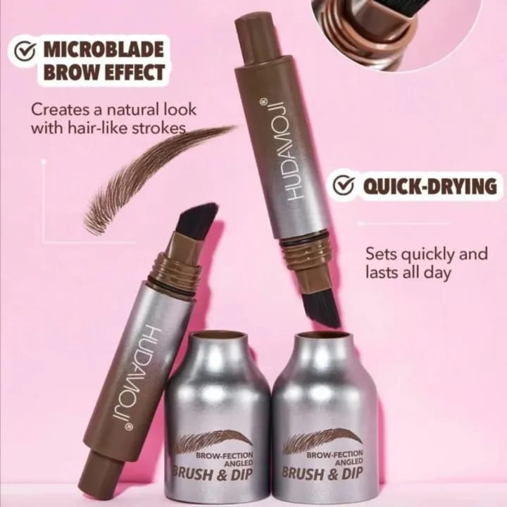 Huxibeauty Brow Fection Angled Brush And Dip Liquid Eyebrow Gel Pen For Daily Makeup Needs