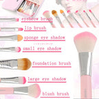 Cute 7 Piece Makeup Foundation Powder Eye shadow Brushes Set