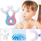 360° U-Shaped Baby Toothbrush | Soft Silicone Kids Oral Care & Teether Brush (Random Color)