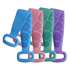 Silicone Back Scrubber Strap | Soft Exfoliating Body Wash Belt for Bath & Shower (Random Color)