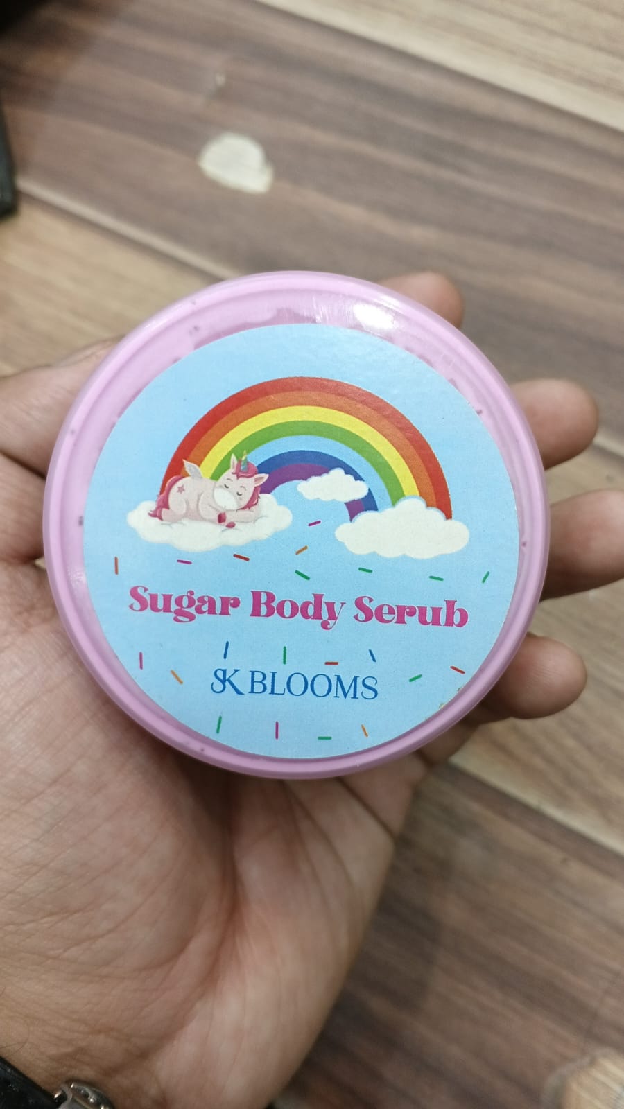 SK BLOOMS Natural Sugar Body Scrub for Smooth Skin | Gentle Exfoliating & Moisturizing Body Polish