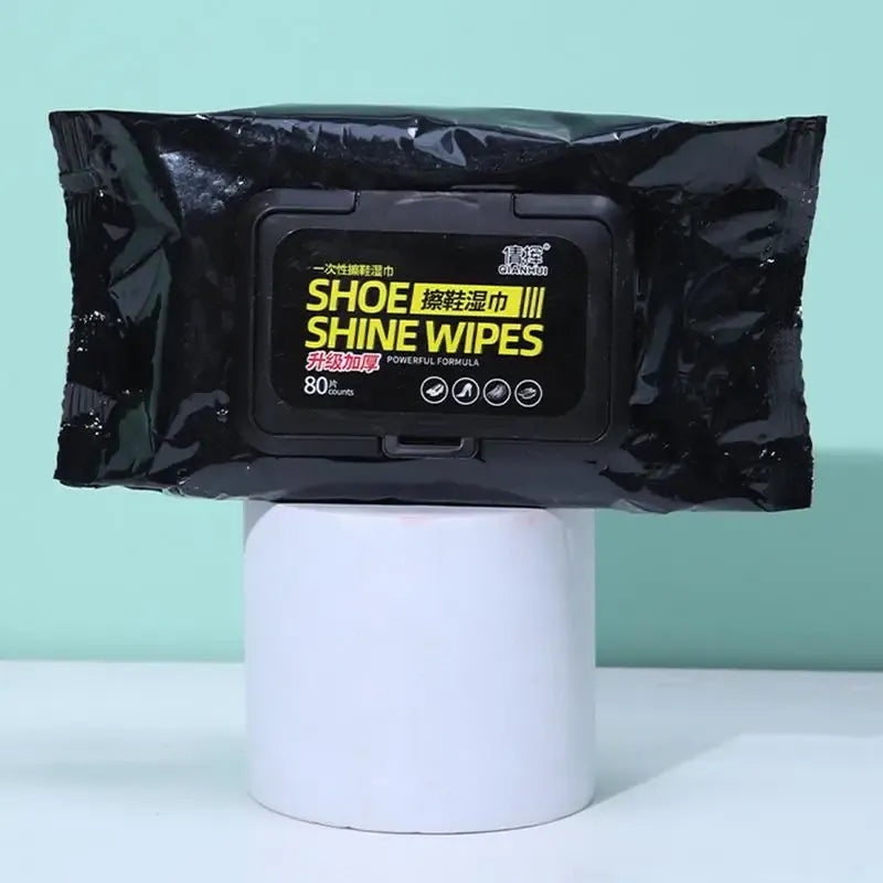 Premium Quick-Shine Shoe Cleaning Wipes (80-Count Pack)