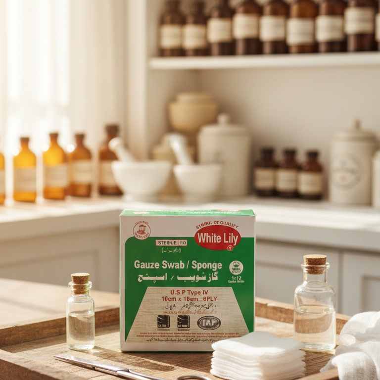 Lily Gauze Swab / Sponge Pad – Pack of 12 Sterile, Soft & Absorbent Medical Pads for Wound Care, Dressing, Cleaning & First-Aid Use