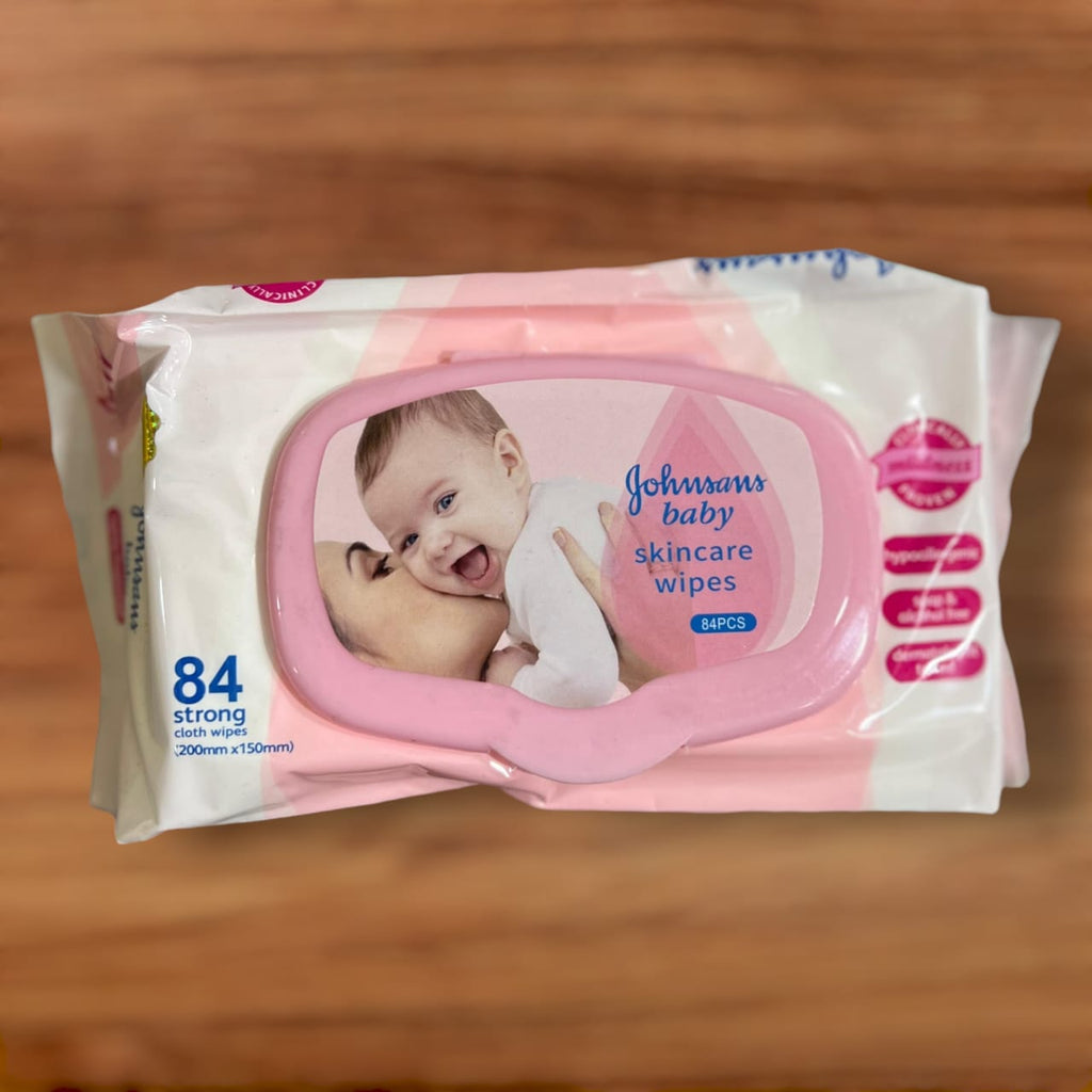 Johnson’s Baby Wipes Gentle 84 Pcs – Soft, Alcohol-Free, Dermatologically Tested Wipes for Newborn & Sensitive Skin