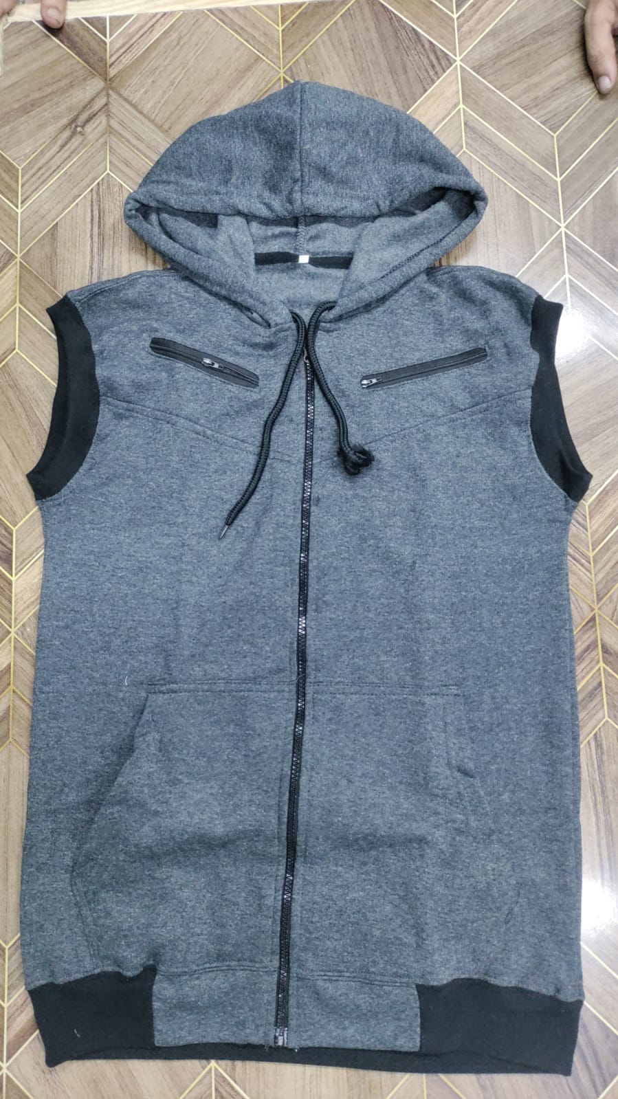 Premium Men's Sleeveless Tech Hoodie Vest | Full-Zip, Jersey Fabric | Ultimate Activewear for Gym, Running, and Layering Comfort
