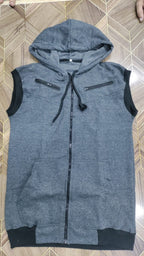 Premium Men's Sleeveless Tech Hoodie Vest | Full-Zip, Jersey Fabric | Ultimate Activewear for Gym, Running, and Layering Comfort