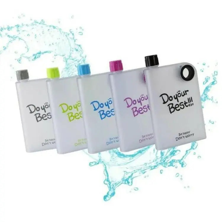 Ultra Slim Notebook Style Water Bottle - 1 Pc (Random Color)