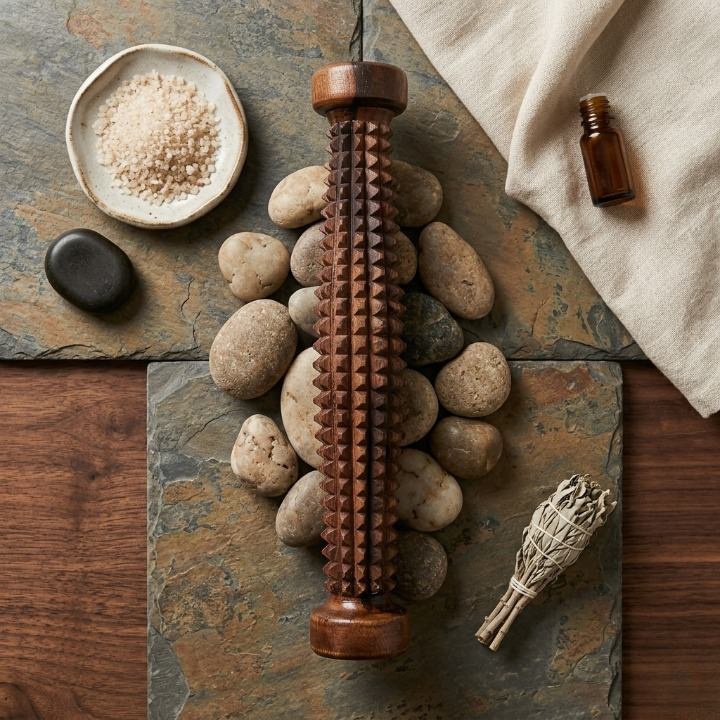 Handcrafted Wooden Palate Massager – Reflexology & Acupuncture Roller
