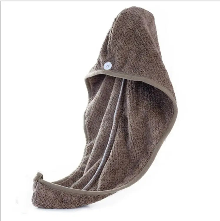 Hair Drying Towel Cap – Quick Dry, Soft & Absorbent Turban Wrap For Women | Anti-Frizz Hair Wrap Towel For Bathroom & Salon Use (Random Color)