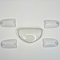 Indicator Cover & Backlight Cover for 70cc Bikes – Crystal White & Smog