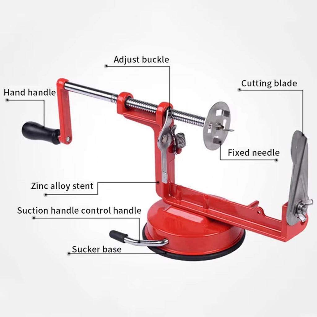 Manual Twisted Potato & Apple Spiral Slicer – Stainless Steel Vegetable Spiralizer & French Fry Cutter