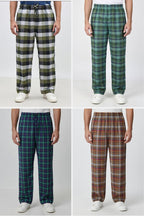 Men Checked Pajama Trousers – Comfortable Cotton Sleepwear & Home Wear Trouser for Men and Boys Soft Relax Fit Lounge Pants ( Random Color Random Print)