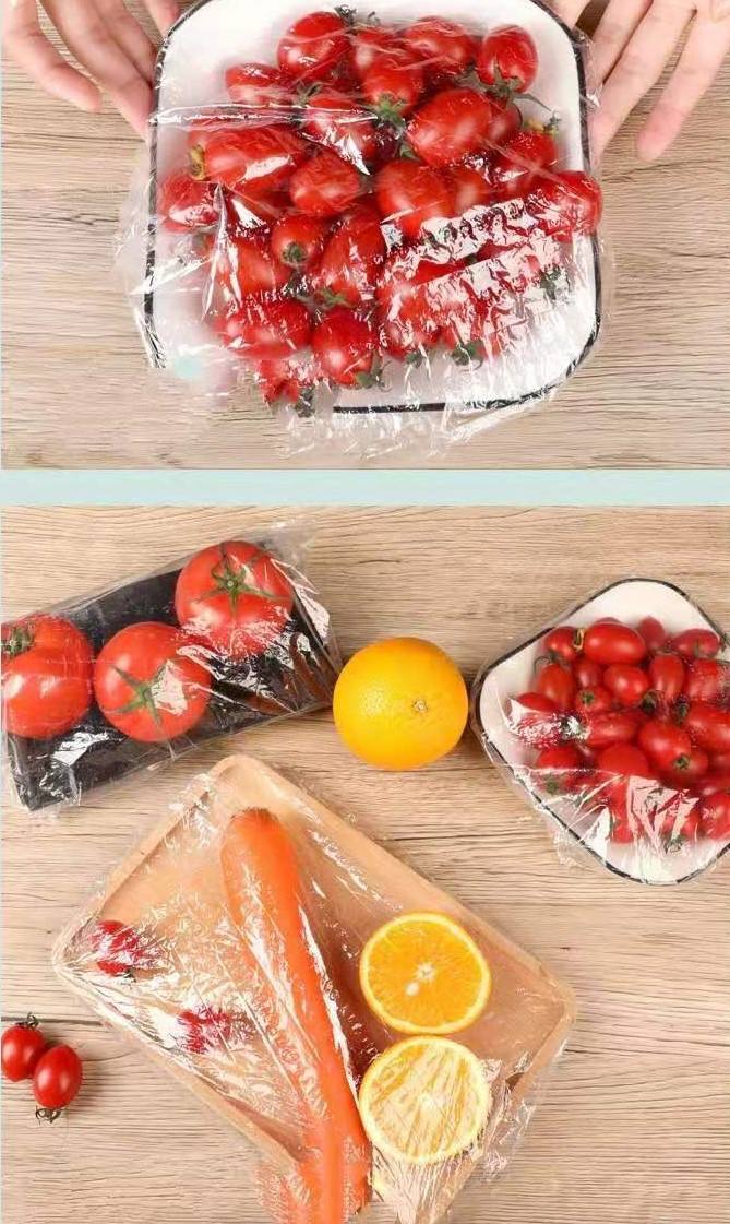 Scoop Disposable 100Pcs Food Cover – Elastic Stretchable Bowl & Plate Covers – Universal Fit Plastic Covers for Kitchen Food Preservation