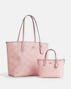 Tote Bag Stylish Shoulder Handbag for Women Size 16 * 11 inch  Durable & Spacious Color (Pink)