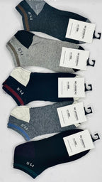 Pack Of 2 Pair Anklet Socks For Men – Soft, Breathable, And Stretchable Low-Cut Socks For Daily Comfort And Style (Random Design)