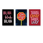 Set of 3 Premium Wall Art Photo Tiles – Modern Home Decor Sets 8x11